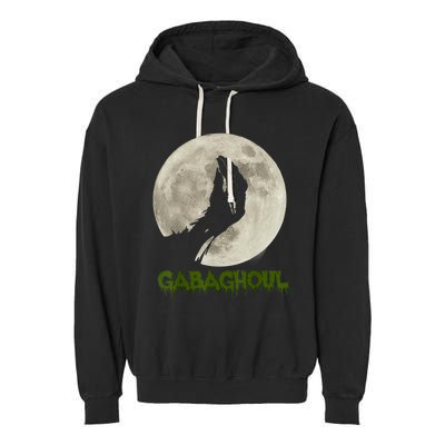 Gabaghoul Funny Hand Moon Halloween Garment-Dyed Fleece Hoodie