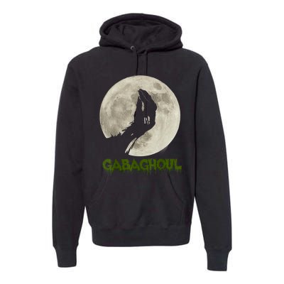 Gabaghoul Funny Hand Moon Halloween Premium Hoodie