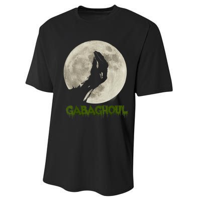 Gabaghoul Funny Hand Moon Halloween Performance Sprint T-Shirt