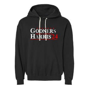 Gooners For Harris 24 Voting For Harris 2024 President Garment-Dyed Fleece Hoodie