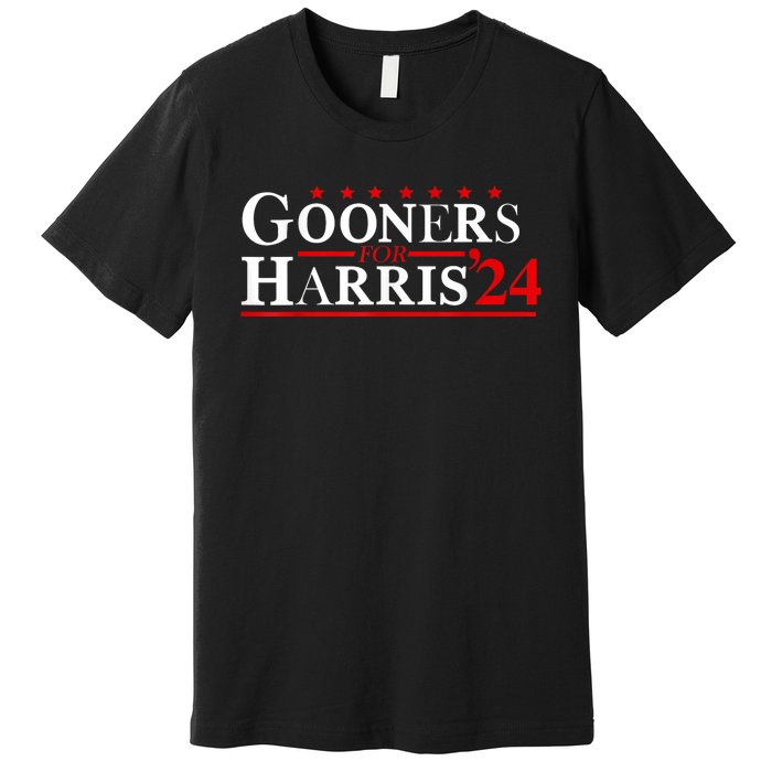 Gooners For Harris 24 Voting For Harris 2024 President Premium T-Shirt