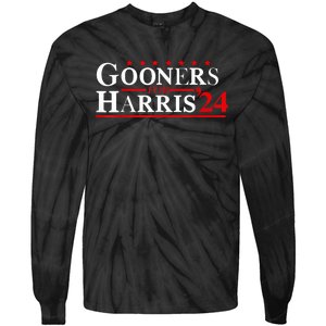 Gooners For Harris 24 Voting For Harris 2024 President Tie-Dye Long Sleeve Shirt