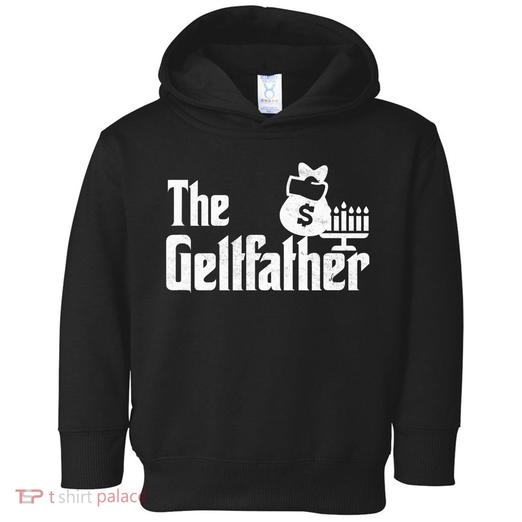 Gelt Father Hanukkah Dreidel Game Jewish Dad Menorah Latkes  Toddler Hoodie