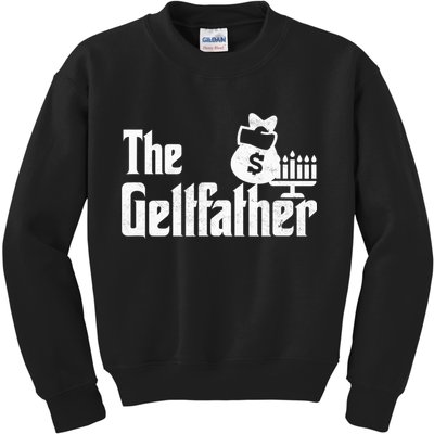 Gelt Father Hanukkah Dreidel Game Jewish Dad Menorah Latkes  Kids Sweatshirt