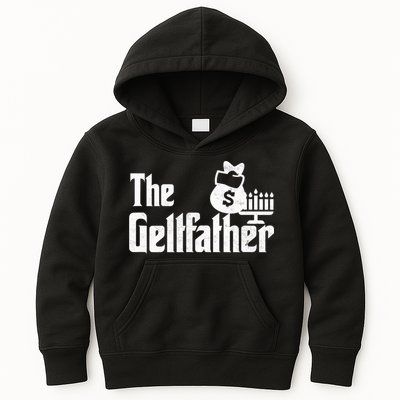 Gelt Father Hanukkah Dreidel Game Jewish Dad Menorah Latkes  Kids Hoodie