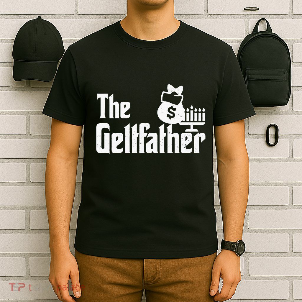 Gelt Father Hanukkah Dreidel Game Jewish Dad Menorah Latkes T-Shirt