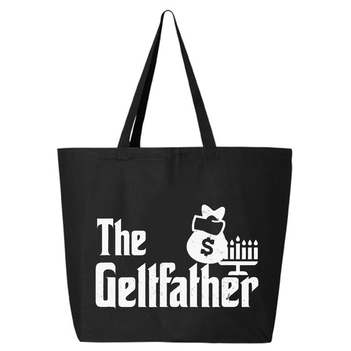Gelt Father Hanukkah Dreidel Game Jewish Dad Menorah Latkes 25L Jumbo Tote