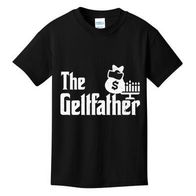 Gelt Father Hanukkah Dreidel Game Jewish Dad Menorah Latkes Kids T-Shirt