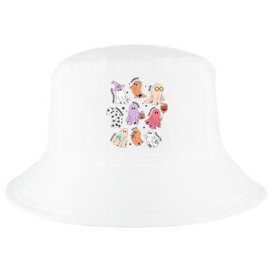 Ghost Friends Halloween Aac Slp Squad Speech Language Cool Comfort Performance Bucket Hat