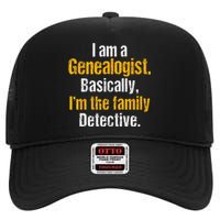 Genealogist Family Historian History Researcher Genealogy High Crown Mesh Back Trucker Hat