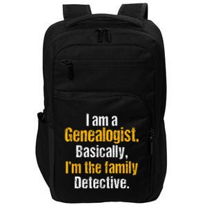 Genealogist Family Historian History Researcher Genealogy Impact Tech Backpack