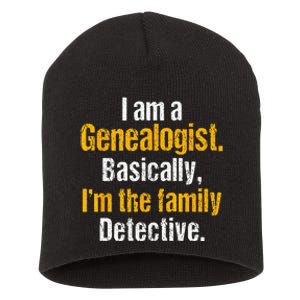 Genealogist Family Historian History Researcher Genealogy Short Acrylic Beanie