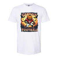 Georgia Football Halloween Pumpkin Player Spooky Georgia Jack O Lanter Softstyle CVC T-Shirt