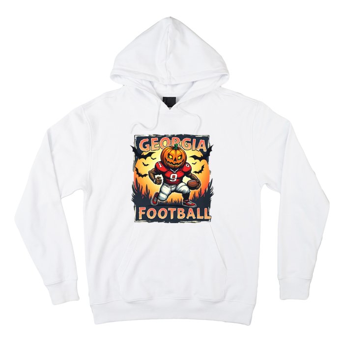 Georgia Football Halloween Pumpkin Player Spooky Georgia Jack O Lanter Hoodie