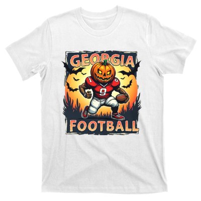 Georgia Football Halloween Pumpkin Player Spooky Georgia Jack O Lanter T-Shirt