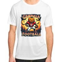 Georgia Football Halloween Pumpkin Player Spooky Georgia Jack O Lanter Adult ChromaSoft Performance T-Shirt