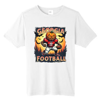 Georgia Football Halloween Pumpkin Player Spooky Georgia Jack O Lanter Tall Fusion ChromaSoft Performance T-Shirt