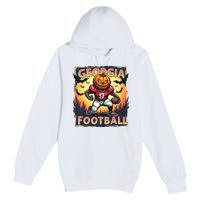 Georgia Football Halloween Pumpkin Player Spooky Georgia Jack O Lanter Premium Pullover Hoodie