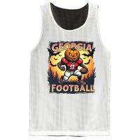 Georgia Football Halloween Pumpkin Player Spooky Georgia Jack O Lanter Mesh Reversible Basketball Jersey Tank