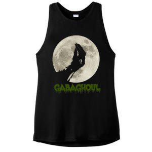 Gabaghoul Funny Hand Moon Halloween Ladies PosiCharge Tri-Blend Wicking Tank