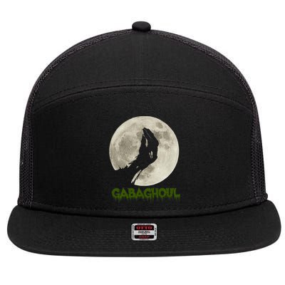 Gabaghoul Funny Hand Moon Halloween 7 Panel Mesh Trucker Snapback Hat