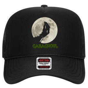 Gabaghoul Funny Hand Moon Halloween High Crown Mesh Back Trucker Hat