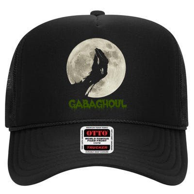 Gabaghoul Funny Hand Moon Halloween High Crown Mesh Back Trucker Hat