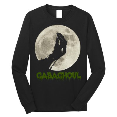 Gabaghoul Funny Hand Moon Halloween Long Sleeve Shirt