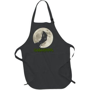 Gabaghoul Funny Hand Moon Halloween Full-Length Apron With Pockets