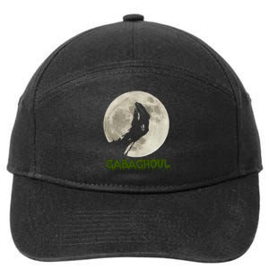 Gabaghoul Funny Hand Moon Halloween 7-Panel Snapback Hat