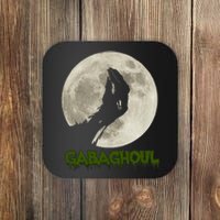 Gabaghoul Funny Hand Moon Halloween Coaster