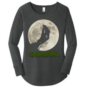 Gabaghoul Funny Hand Moon Halloween Women's Perfect Tri Tunic Long Sleeve Shirt