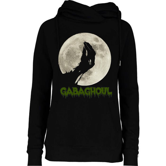 Gabaghoul Funny Hand Moon Halloween Womens Funnel Neck Pullover Hood