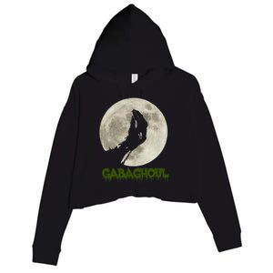 Gabaghoul Funny Hand Moon Halloween Crop Fleece Hoodie