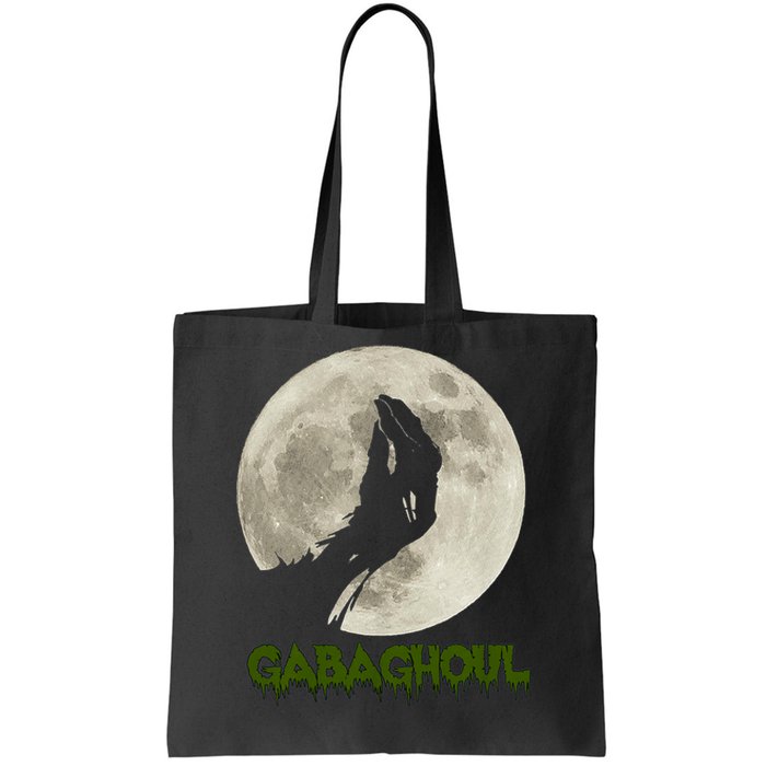 Gabaghoul Funny Hand Moon Halloween Tote Bag