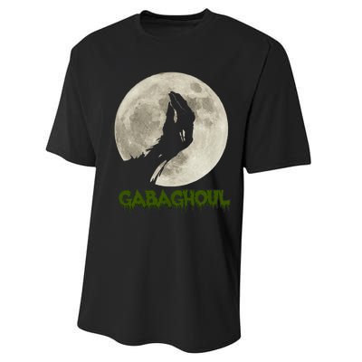 Gabaghoul Funny Hand Moon Halloween Performance Sprint T-Shirt