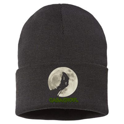 Gabaghoul Funny Hand Moon Halloween Sustainable Knit Beanie