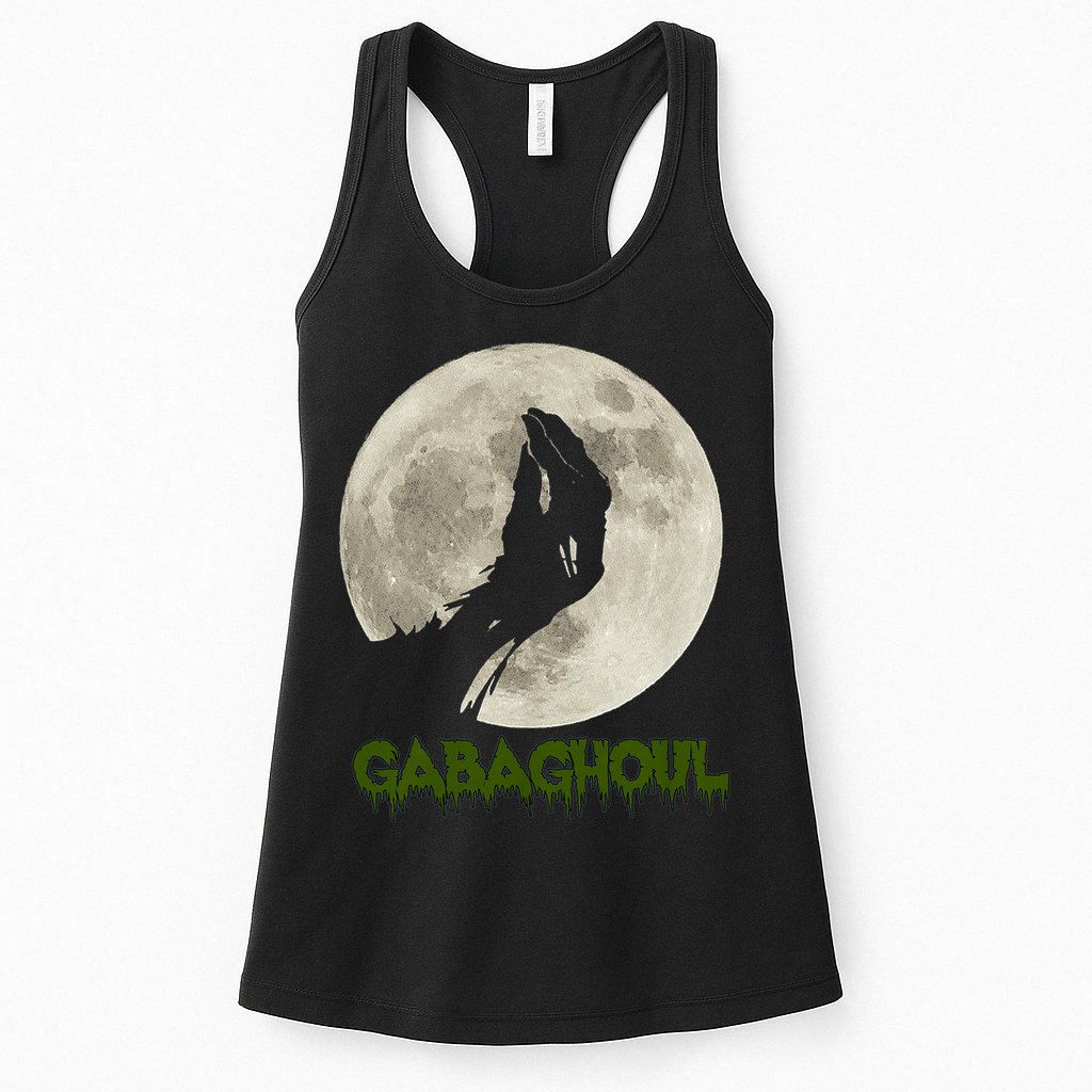 Gabaghoul Funny Hand Moon Halloween Womens Tank Top