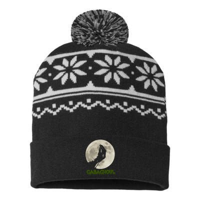 Gabaghoul Funny Hand Moon Halloween USA-Made Snowflake Beanie