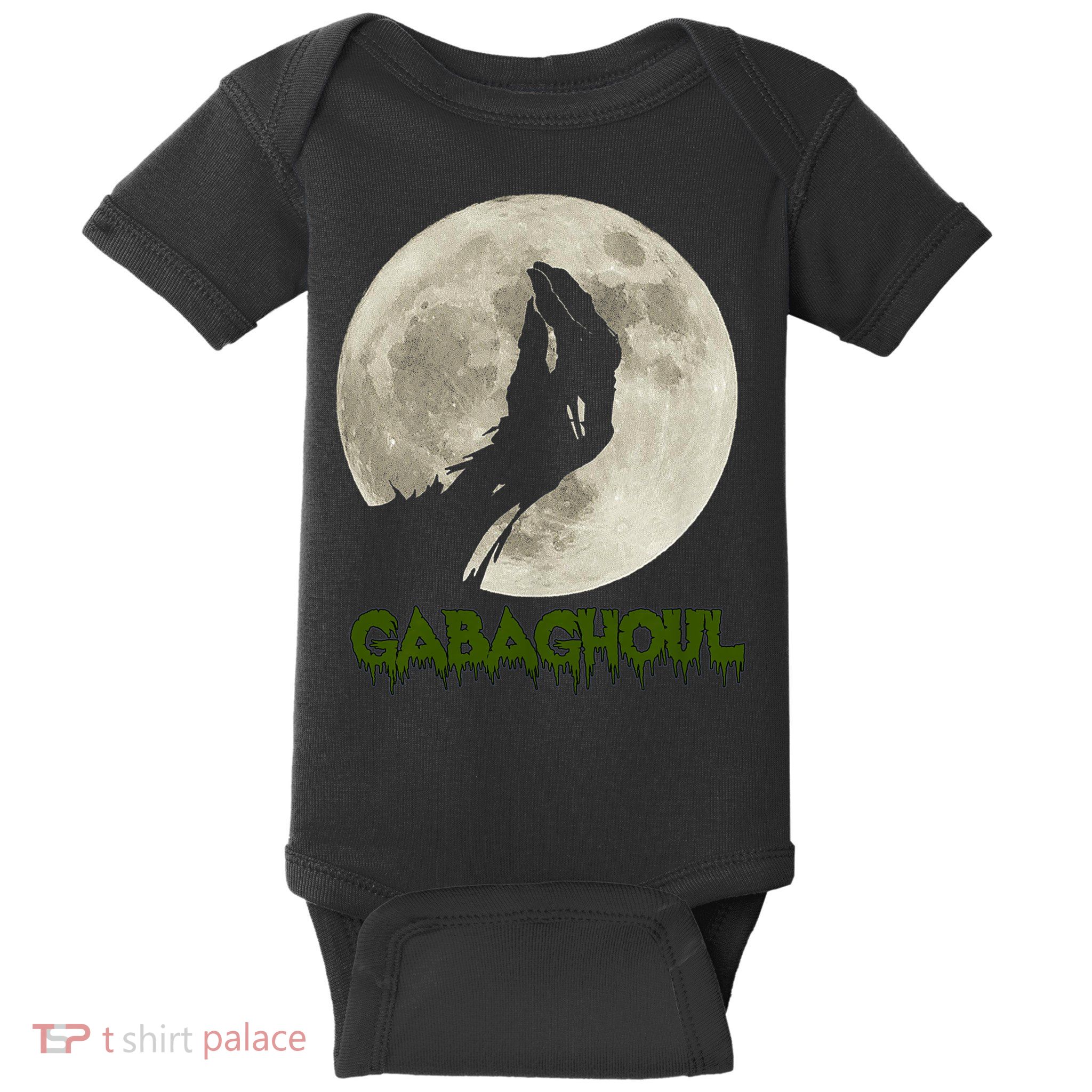 Gabaghoul Funny Hand Moon Halloween Baby Bodysuit