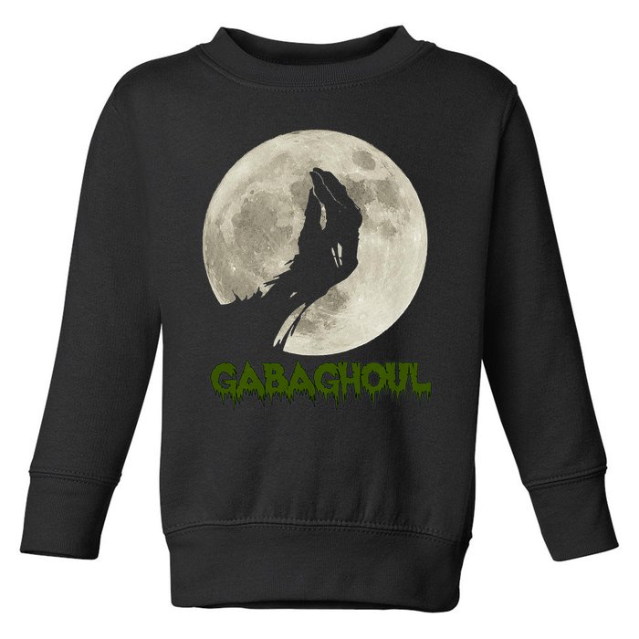 Gabaghoul Funny Hand Moon Halloween Toddler Sweatshirt