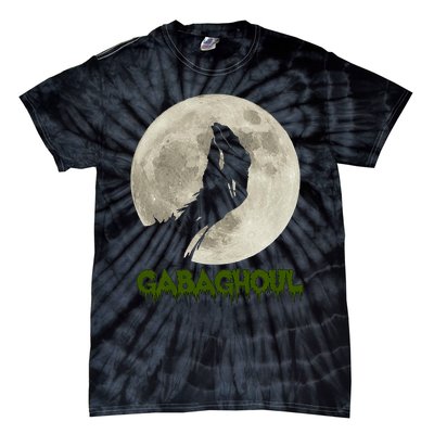 Gabaghoul Funny Hand Moon Halloween Tie-Dye T-Shirt