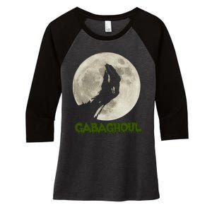 Gabaghoul Funny Hand Moon Halloween Women's Tri-Blend 3/4-Sleeve Raglan Shirt