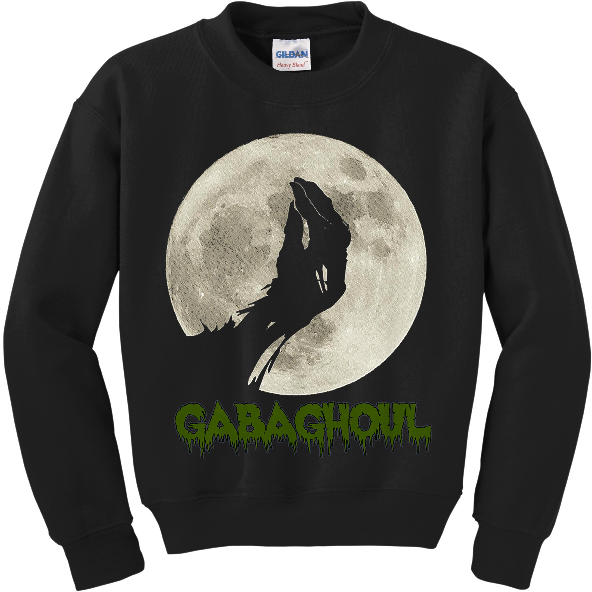 Gabaghoul Funny Hand Moon Halloween Kids Sweatshirt