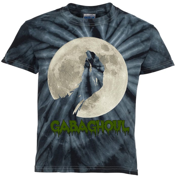 Gabaghoul Funny Hand Moon Halloween Kids Tie-Dye T-Shirt