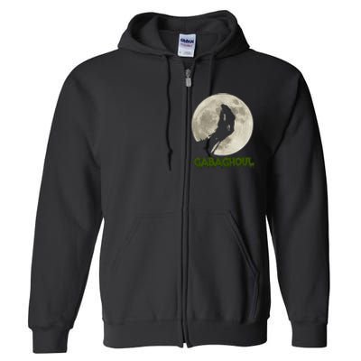 Gabaghoul Funny Hand Moon Halloween Full Zip Hoodie