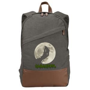 Gabaghoul Funny Hand Moon Halloween Cotton Canvas Backpack