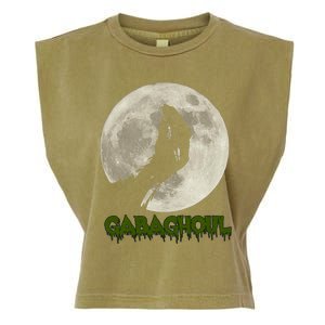 Gabaghoul Funny Hand Moon Halloween Garment-Dyed Women's Muscle Tee