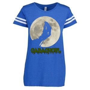 Gabaghoul Funny Hand Moon Halloween Enza Ladies Jersey Football T-Shirt