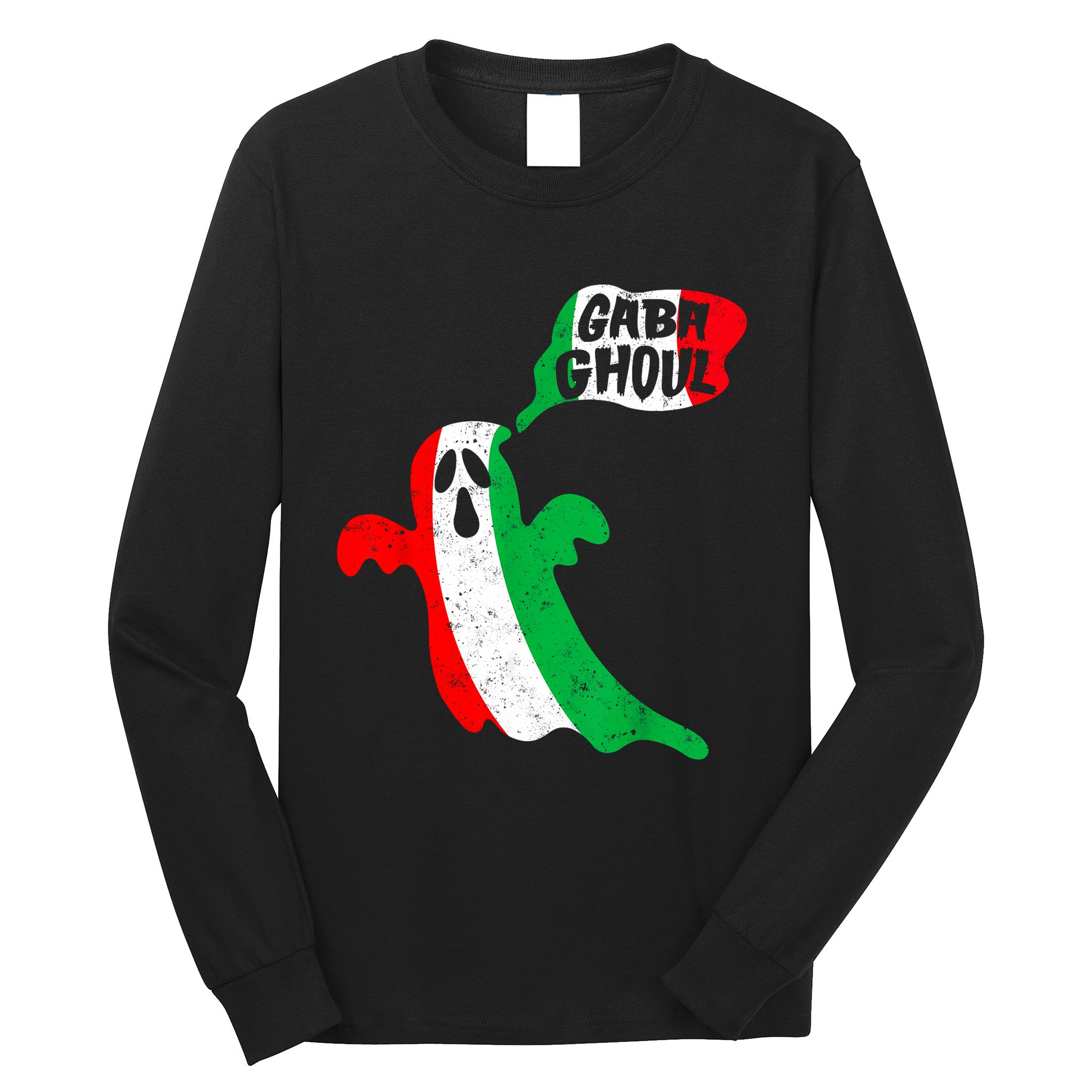Gabaghoul Funny Haloween Italian Costume Gaba Ghoul Ghost Long Sleeve Shirt